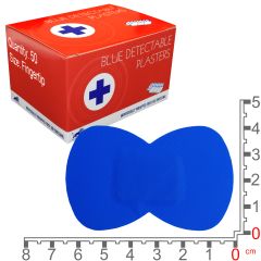 Blue Lion Blue Detectable Plasters | Fingertip | 50 Pack