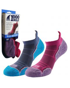 1000 Mile Run Socklet Socks | Twin Pack | - Womens