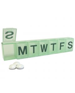 Medisure 7 Day Pill Organiser - Large Letters - Green